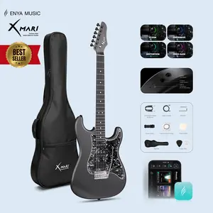 【Zero-Gear Rocker】Xmari Smart Electric Guitar with Built-in DSP Effects, 4 Presets, USB-C OTG Recording, Headphone Output, Alnico Pickups w/Coil Split, Carbon Fiber Body, Gig Bag, Strap, Cable & Picks metronome【no built-in amp】