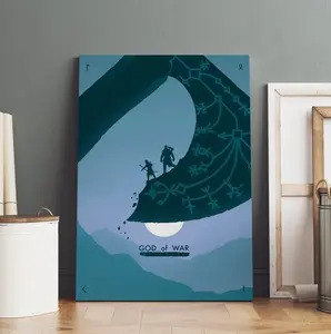 God Of War Poster | Kratos and Atreus | Rolled Poster Print | Gaming Room Gift .Poster Decorations, Holiday Poster - Halloween Party Decorations.Wall Decor.Poster Gift For Holiday, Halloween, Birthday, Christmas