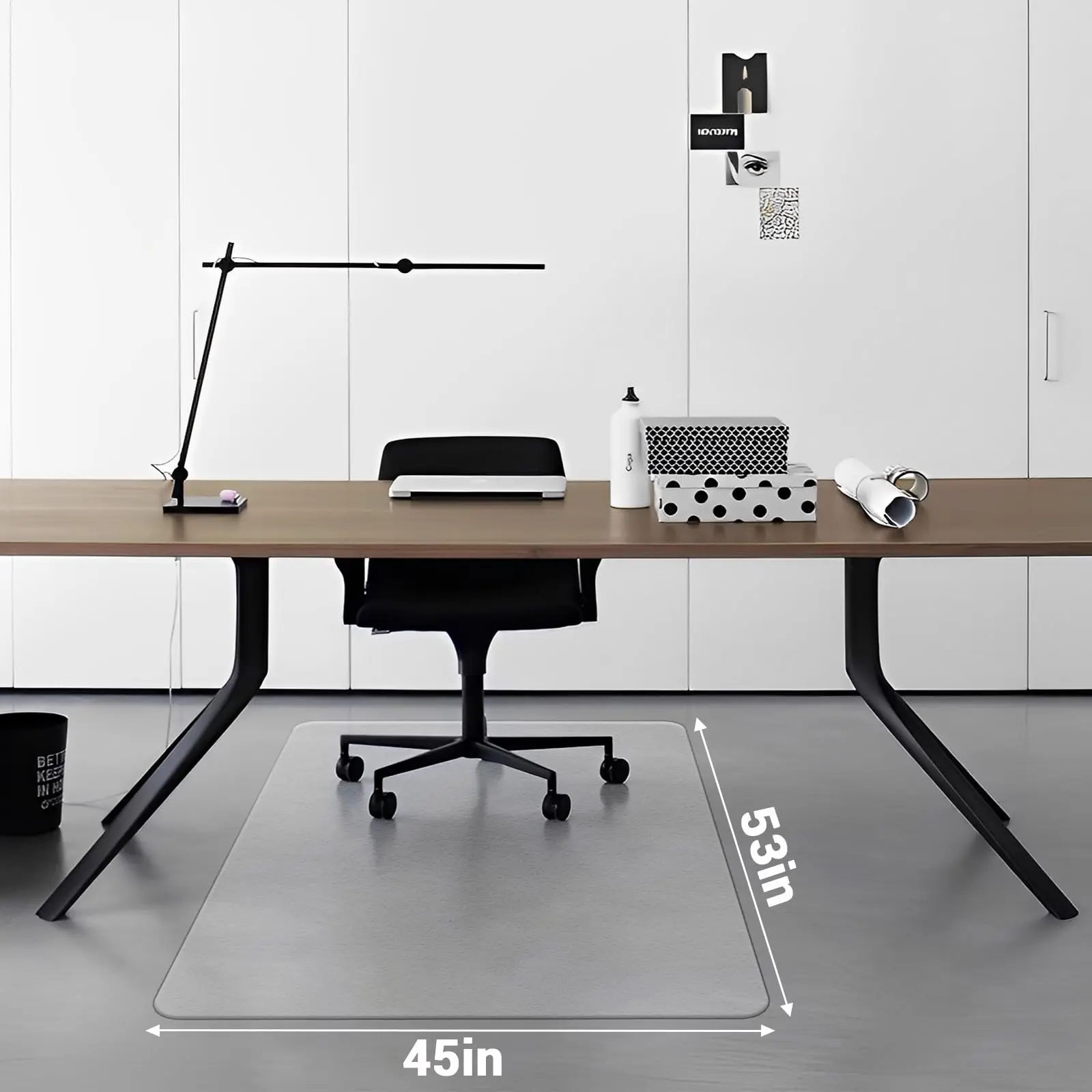 Heavy Duty Carpet Chair Mat with Non Slip Surface and Smooth Glide, Anti Curling Desk Protector for Home Office