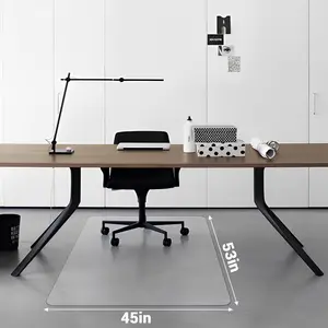 Desk Chair Mat for Carpet with Non Slip Grip and Easy Rolling, Anti Curling Floor Protector for Workstation