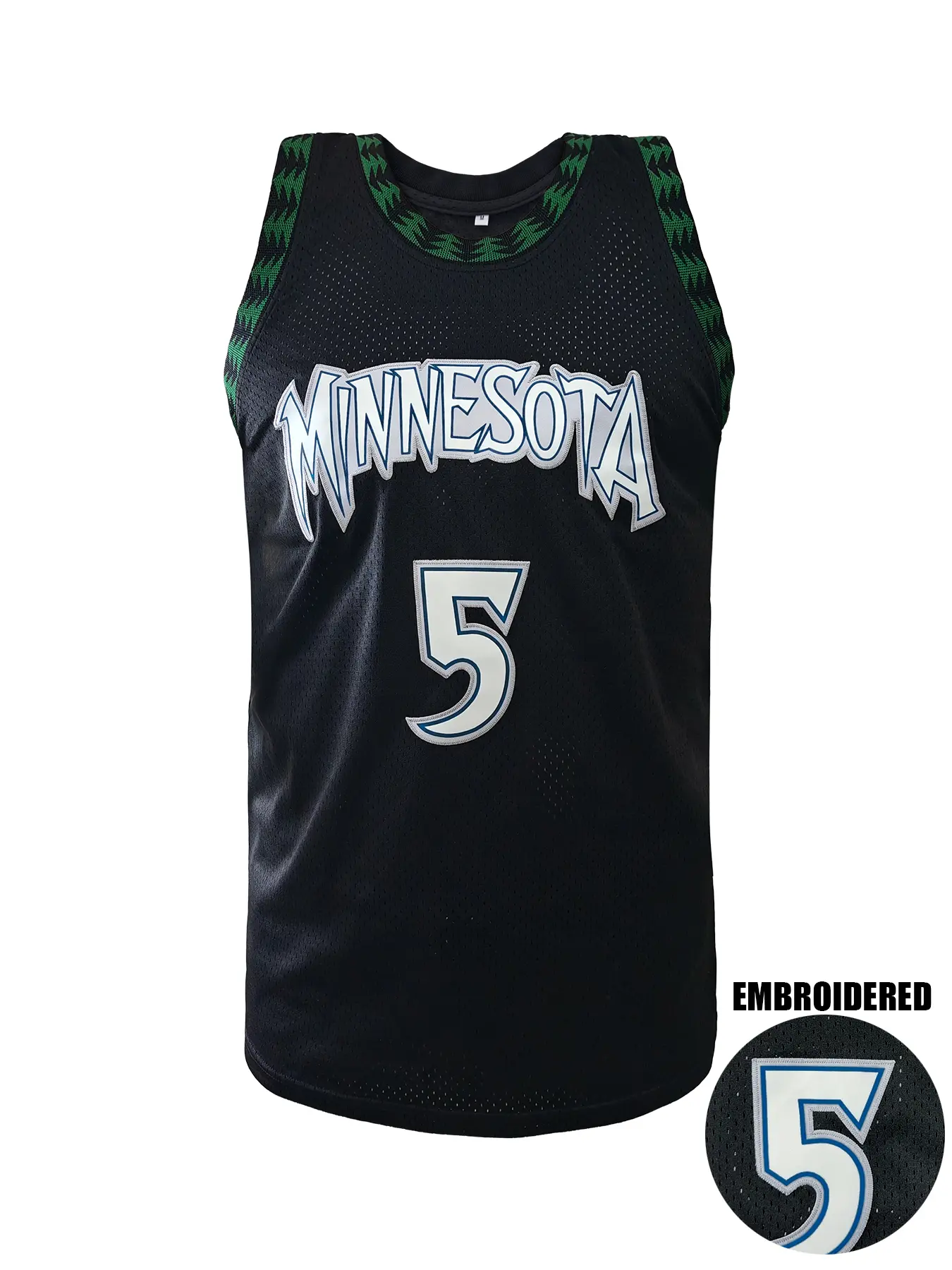 Men's #5 Embroidered Basketball Lightweight Stylish Jersey,Basketball Tank Top Sleeveless Breathable Tops Hip Hop Stitched Practice Athletic Shirt Sportswear Top Sports Clothes