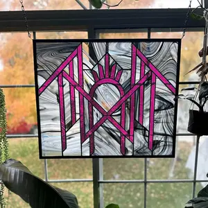 Sleep Token Offering Pink Smoke Logo Suncatcher Window Hanging Acrylic Window Decor For Home