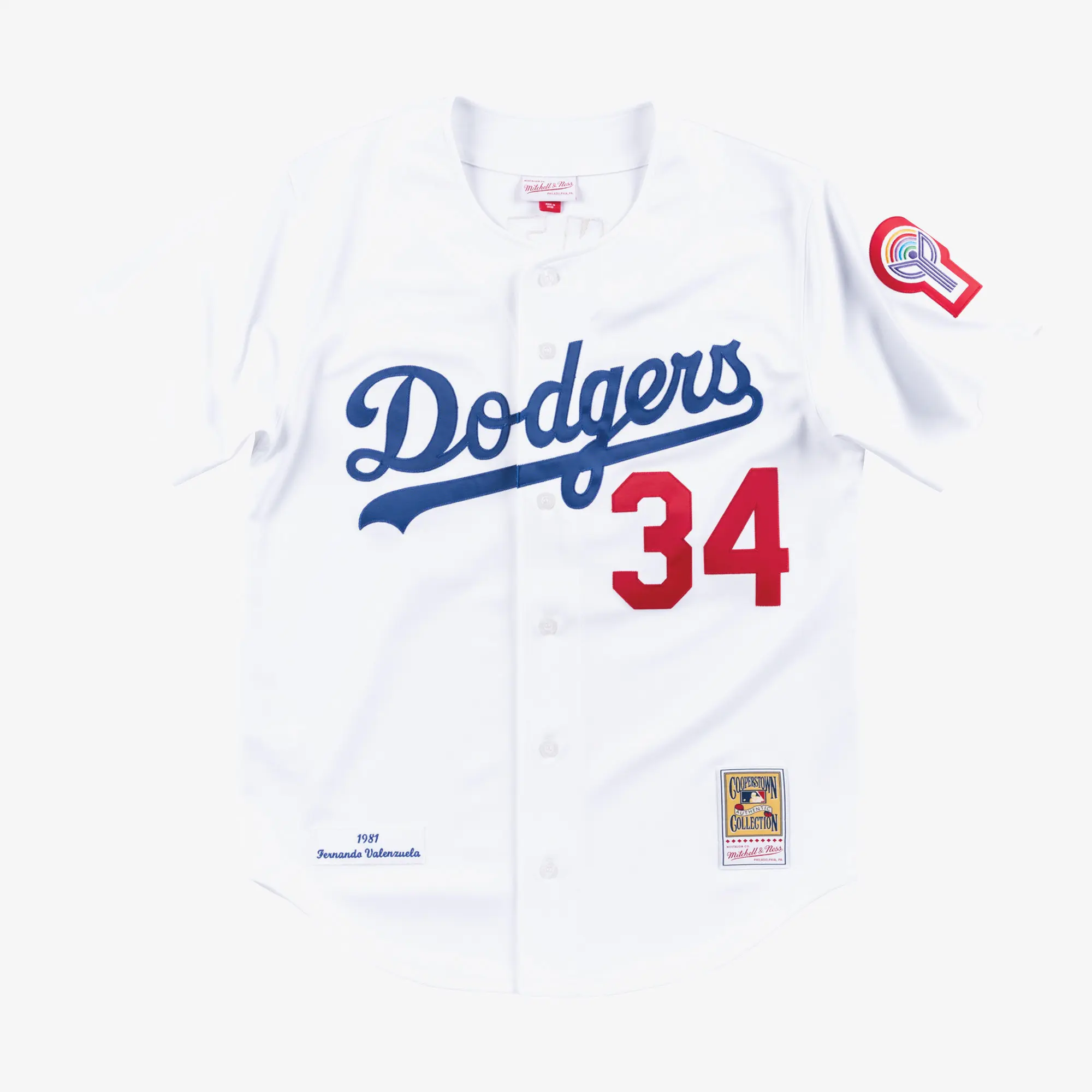 Fernando Valenzuela Los Angeles Dodgers 1981 White Authentic Player Jersey - Mitchell & Ness MLB Throwback, 80s Retro Baseball Jersey