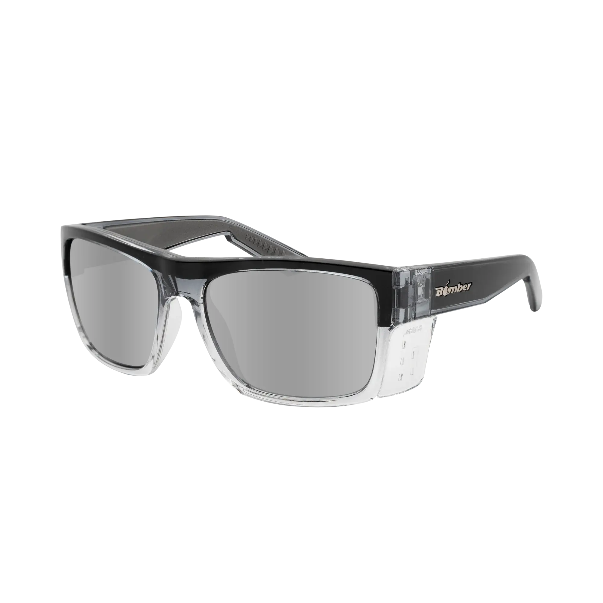 Bomber - Clutch Z87+ Polarized 2 Tone Frame / Silver Mirror Sunglasses