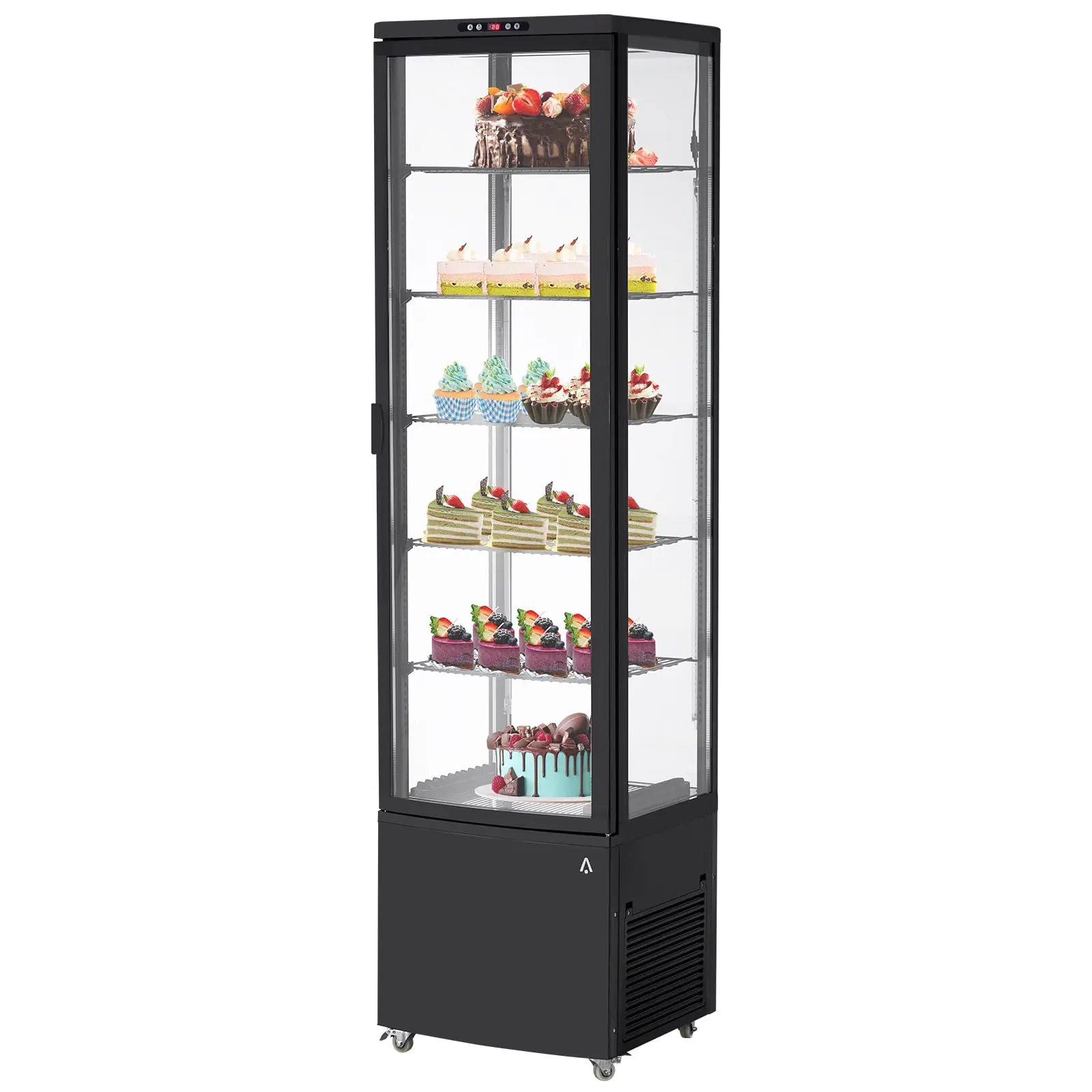 GARVEE Commercial Refrigerator - 10.52 cu.ft. 298L, LED Display Fridge with Auto Defrost & Air-Cooling, Ideal for Home, Store, Gym, Office, Cafe Restaurant, Available in Black or White