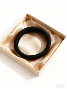 Black Fabric Hair Elastic - The Ultimate in Simple Utility