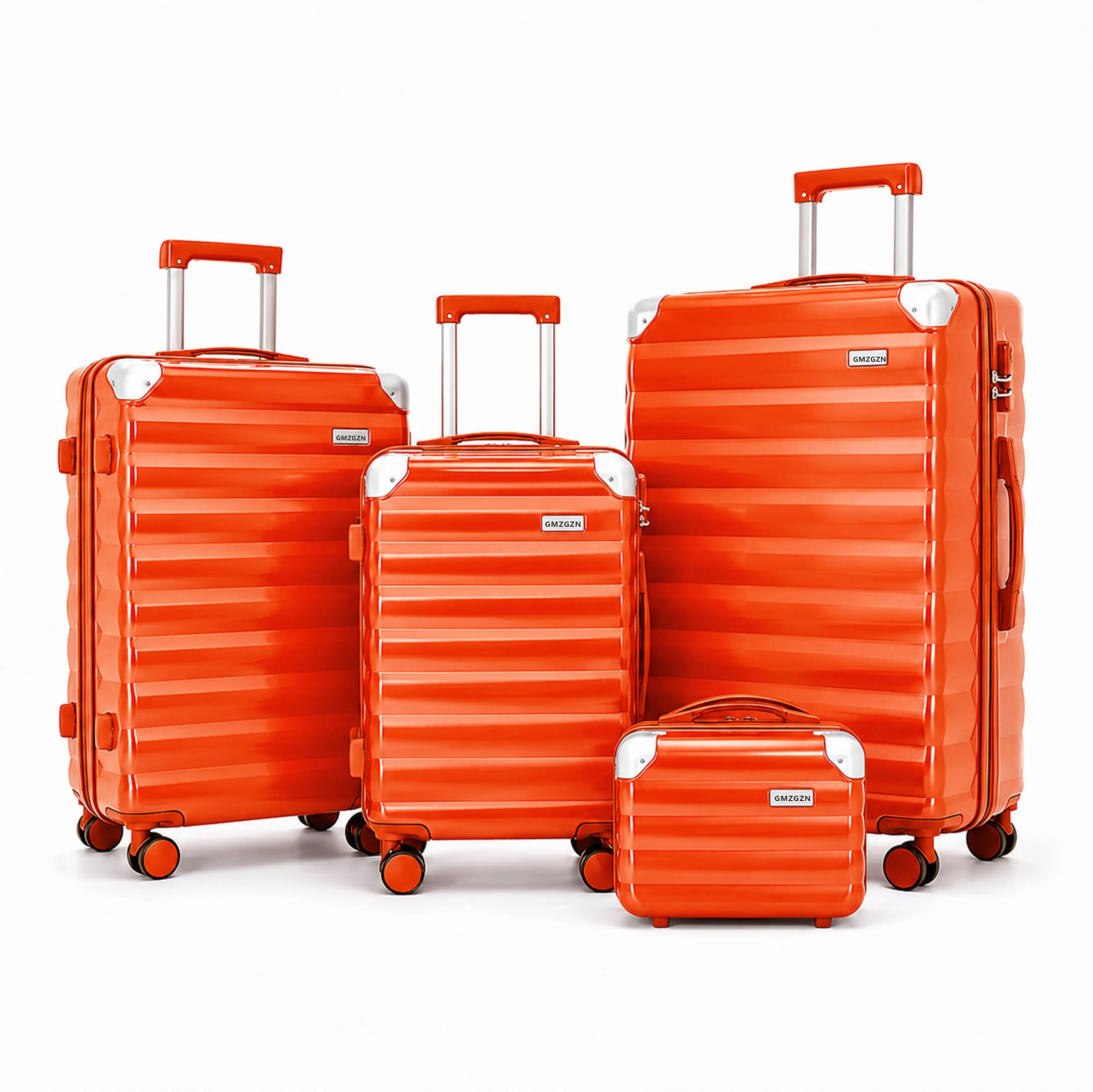 4 Piece Hardside Luggage Set – Cup Holder, TSA Lock & Interior Organizer, Lightweight 4-Wheel Spinner for Vacation & Business Trips