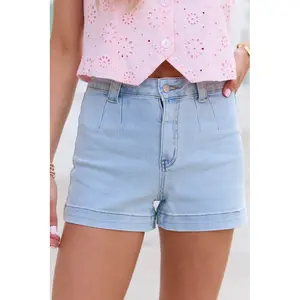 My Favorite Stretchy Light Wash Denim Shorts