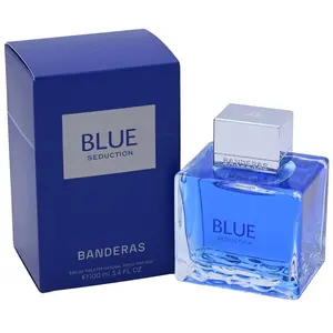 Antonio Banderas Blue Seduction Men's Cologne - 3.4 oz Modern Aromatic Woody Eau de Toilette, Luxurious Elevated Men's Fragrance with Cultural Blend, Masculine Aroma, Ocean Accord, New In Box