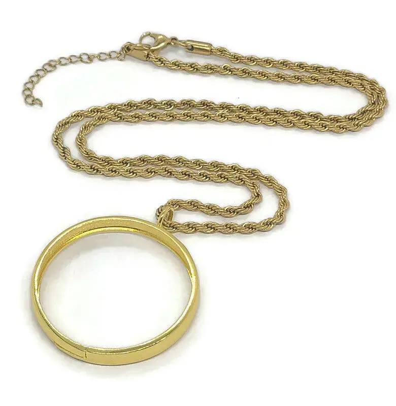 Challenge Coin Holder Necklace – 1FitAll Bezel for King Solomon Coin