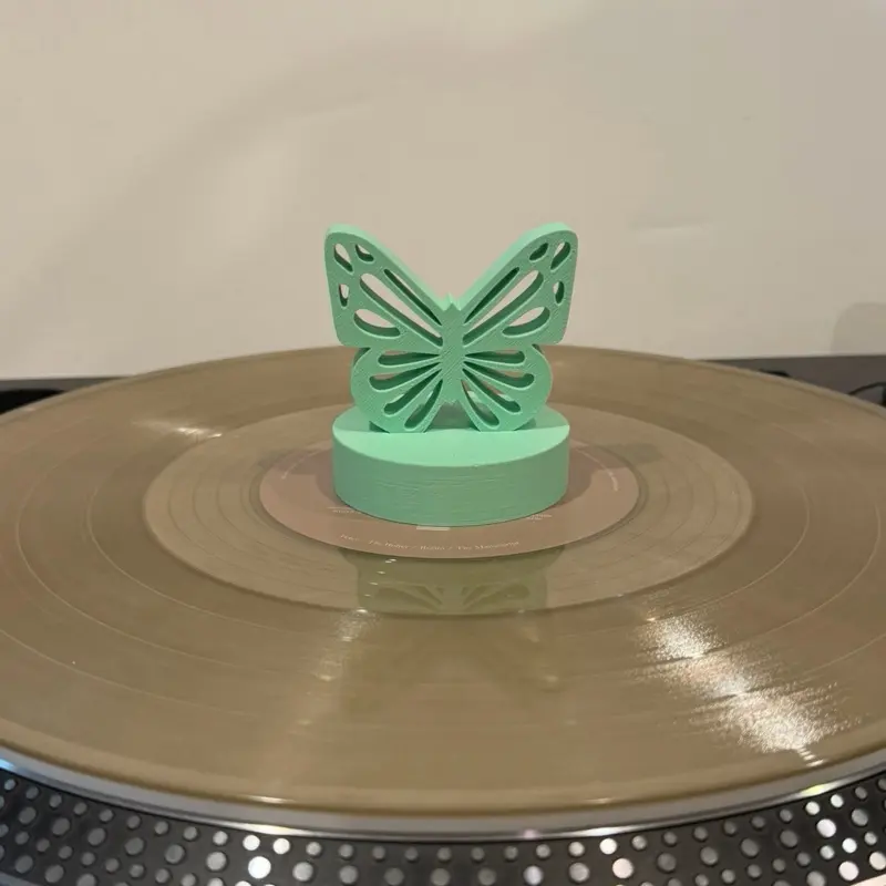 Butterfly Turntable Spinner.  Spinning Butterfly for Vinyl Players!