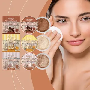 Ivory White Setting Powder (Banana Cream Cake Flavor) Baking Scent Lightweight Clear Oil Control Long-lasting Setting Powder