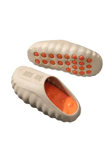 Men's Summer Massage Sole Sandals, Dual Color Slip-On Beach Shoes, Comfortable and Functional, Ideal for Warm Weather Activities