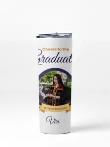 Personalized Photo Graduation 20oz Skinny Tumbler – Custom Picture Gift