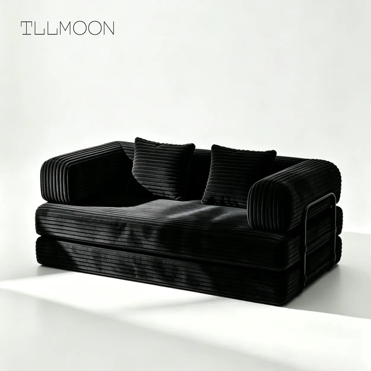 TLLMOON Viral Freely Combinable Compression Sofa Convertible Floor Sofa Bed with Pillow Back Support Armrest Comfy Futon Couch Sleeper Bed Loveseats Boneless Modular Sectional Sofa Corduroy Fabric for Living Room Bedroom