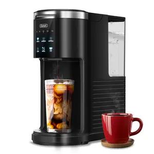 【Springtok】Gevi EzPod Single Serve Coffee Maker – Compact & Portable, Compatible with Pods & Ground Coffee, 40 oz Reservoir, Iced Coffee Maker, Black