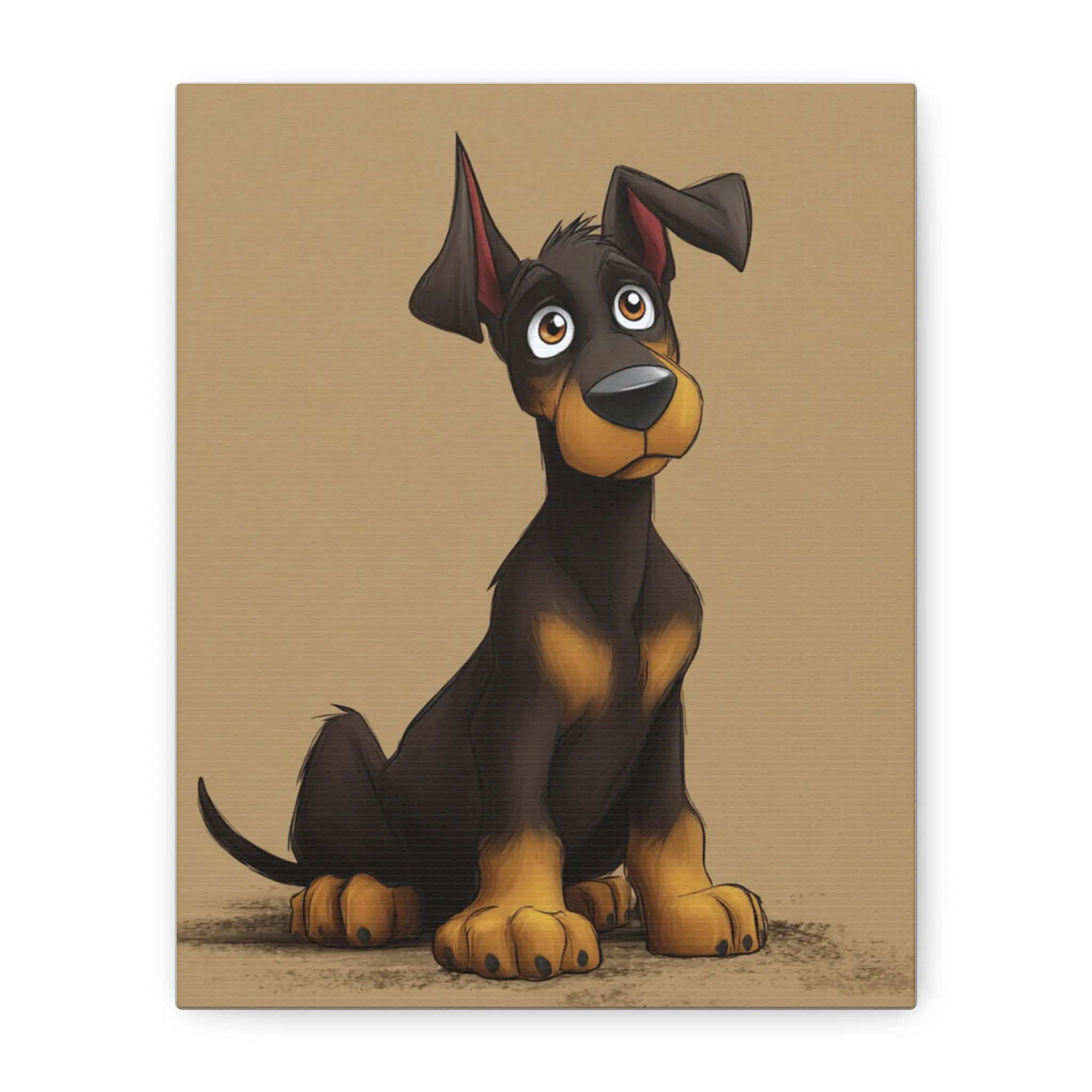 Custom Dog Portrait Canvas, Pet Decor, Dog Lover Gift, Cute Animal Art, Home Wall Art