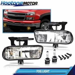 CROSSDESIGN Fog Lights Driving Lamps Fit For 99-02 Chevy Silverado 1500/ 2500,12V 27W Bulbs,Clear Color 1Pair