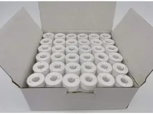 144pcs Prewound Bobbins Size A for Domestic Sewing/Embroidery Machines, Compatible with Brother Machines, Plastic Sided, Size A, Class 15, 15J, SA156, White, 100% Polyester, 60S/2 100 Yards