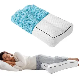 HOMBYS Knee Pillow for Side Sleepers – Cooling Memory Foam Leg Pillow for Hip, Back & Sciatica Pain Relief