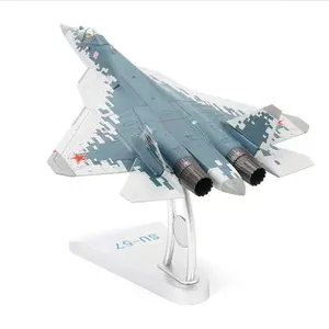 Russian Su-57 Fighter Jet Toy Model, Detailed Scale Replica Aircraft Display Piece, Collectible Aviation Memorabilia