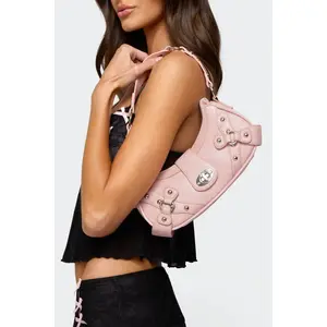 Hardware Faux Leather Bag