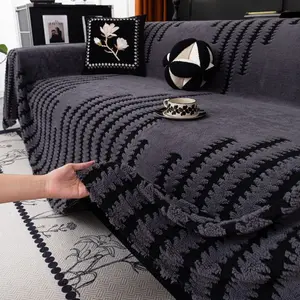 1pc Sofa Cover Bohemian-style thick plush sofa cover, pet-friendly and machine washable for all seasons, suitable for 2/3/4-seater and modular sofas