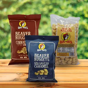 Buc-ee's Sweet, Crispy, Crunchy Beaver Nuggets 3 Pack Flavored Trio Snack Gourmet Box Bundle Sea Salted Caramel Cinnamon Sweet & Original 33 oz Total Premium Flavors Satisfying Crunch Expertly Coated Versatile - Sugar