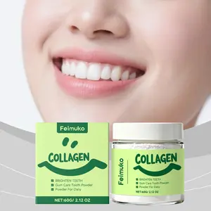 Gentle Teeth Cleaning Powder, Teeth Brightening Powder, Smile Strengthening Collagen Powder for Gums and Teeth, Hydroxyapatite Toothpaste Care Powders Protect Gum 60G/ 2.12 OZ