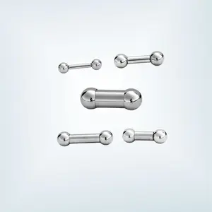 Gauged barbell nipple ring, gauged tongue barbell, internally threaded surgical steel nipple, genital nipple jewelry weights (1 barbell)