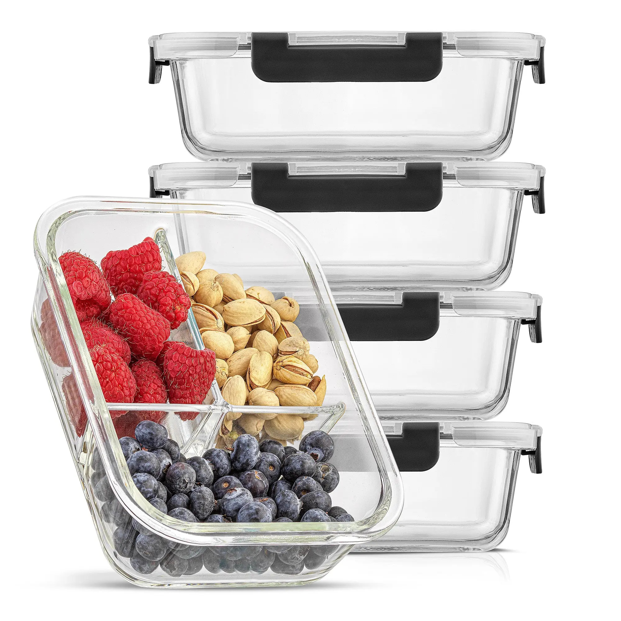 3-Sectional Meal Prep Food Storage Containers