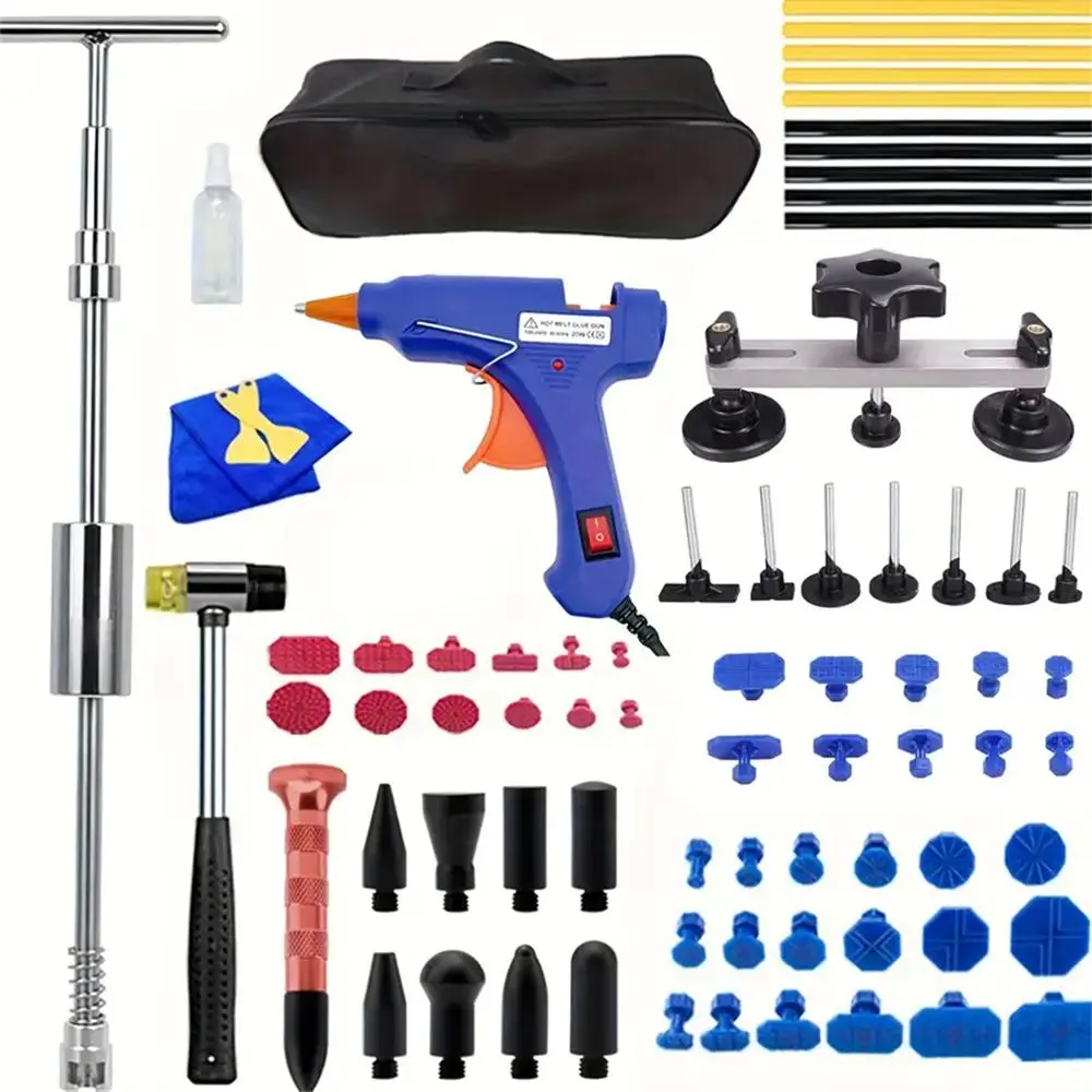 76 piece car dent repair kit, Car Dent Remover, Automotive maintenance tools, car dent repair tool no painting required, adjustable dent lifter and bridge puller, for car dent repair, essential for car body work, Auto Repair Supplies
