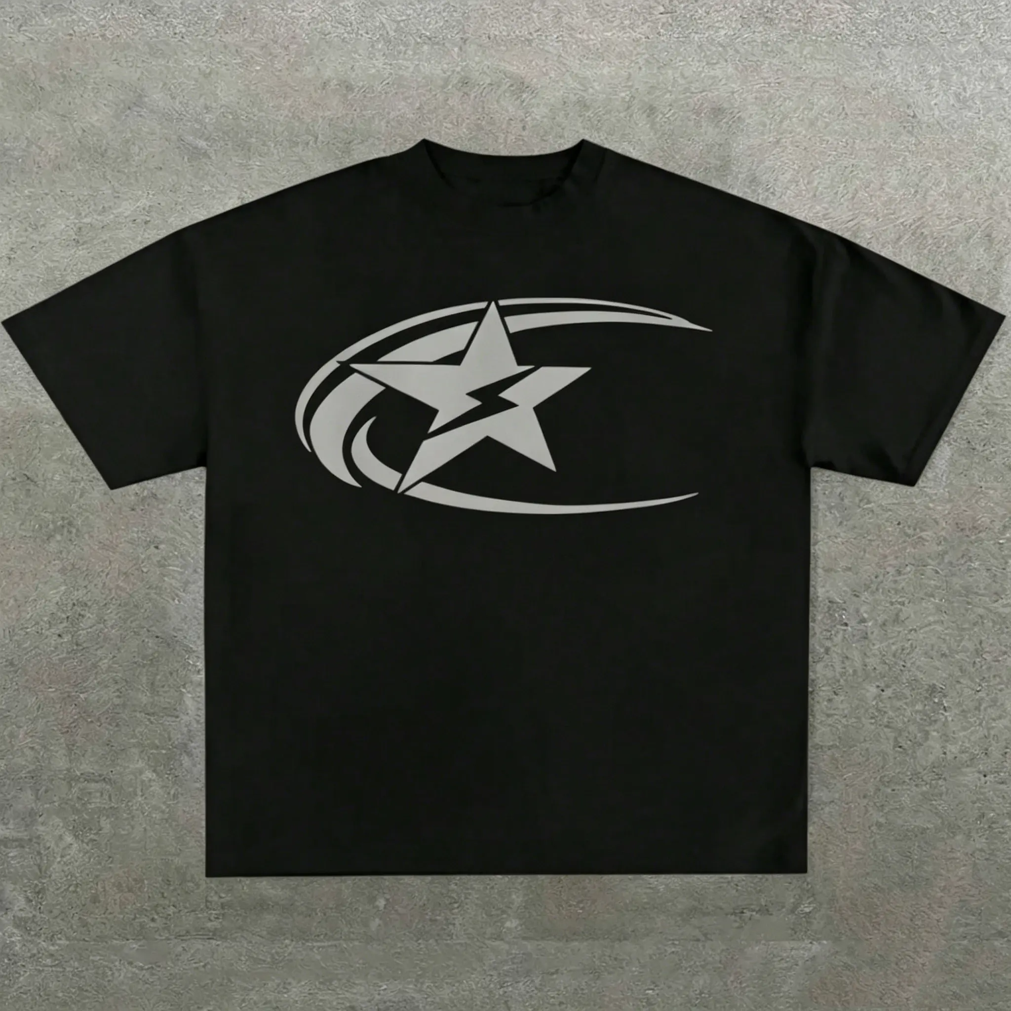 Retro Shooting Star Graphic Tee | Y2K Aesthetic Urban Streetwear Casual Top