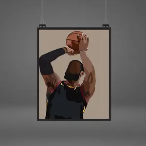 Black Male Art, Black Man Art, Sports Wall Art, Basketball Poster, Black Man Wall Art, Basketball Wall Art, African American Art Prints, Room Decor, Unframed | 5 Sizes (8x12–27x40 inch)