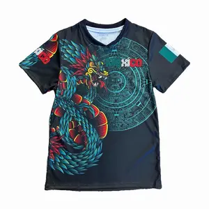 Mexico Black Jersey with Traditional Colored Snake of Aztecs - Vibrant Design & Cultural Icon