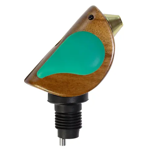 Songbird Specialties Bottle Pourer, Turquoise — "Sings" with Every Pour of Wine