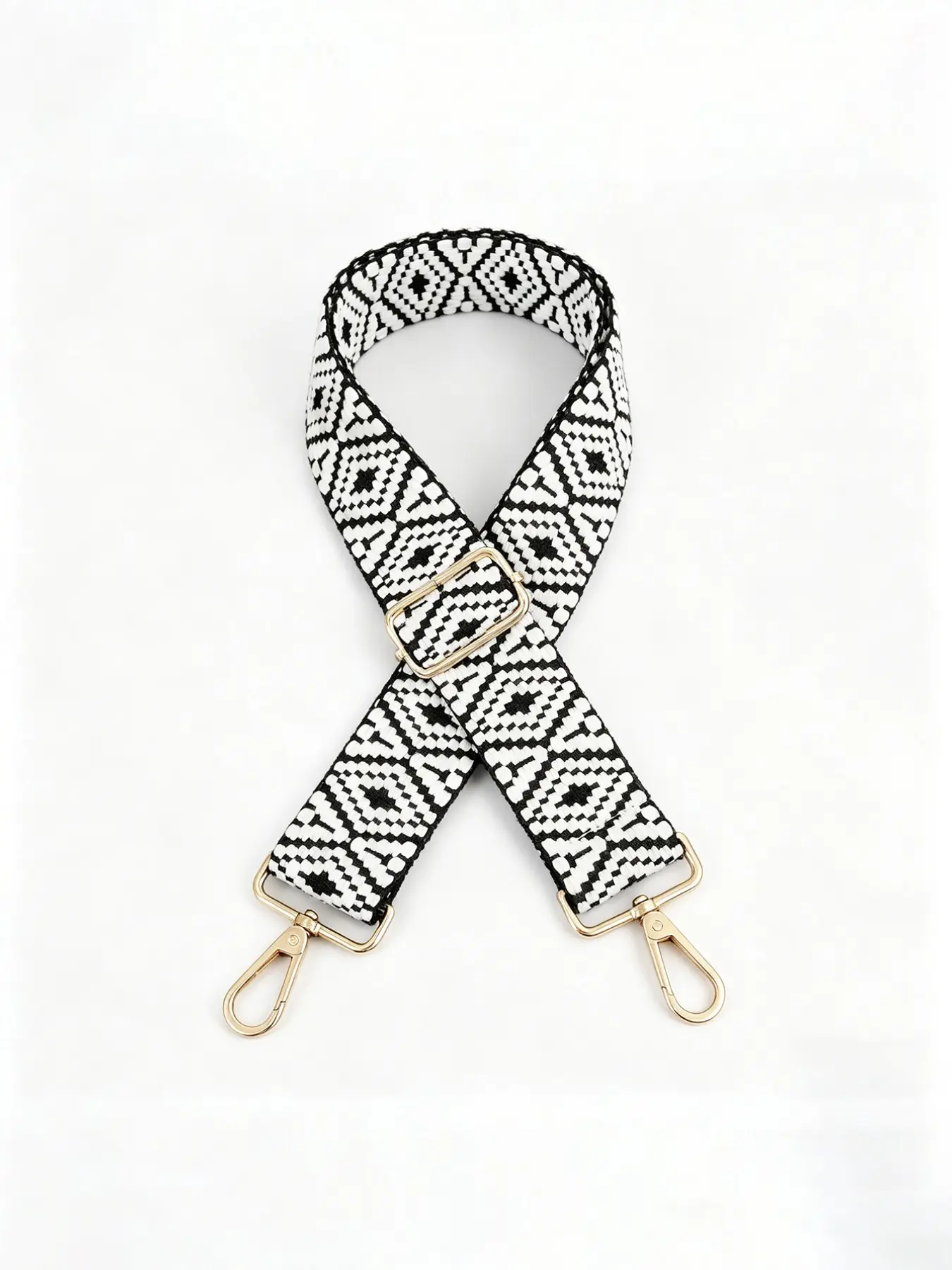 Adjustable Embroidered Bag Strap for Handheld and Crossbody Bags Stylish Durable Accessories for Beginners and Professionals, Casual Adjustable Strap, Geometric Pattern, Suitable for All Seasons, Adjustable Buckle Strap, Cross Shoulder Strap