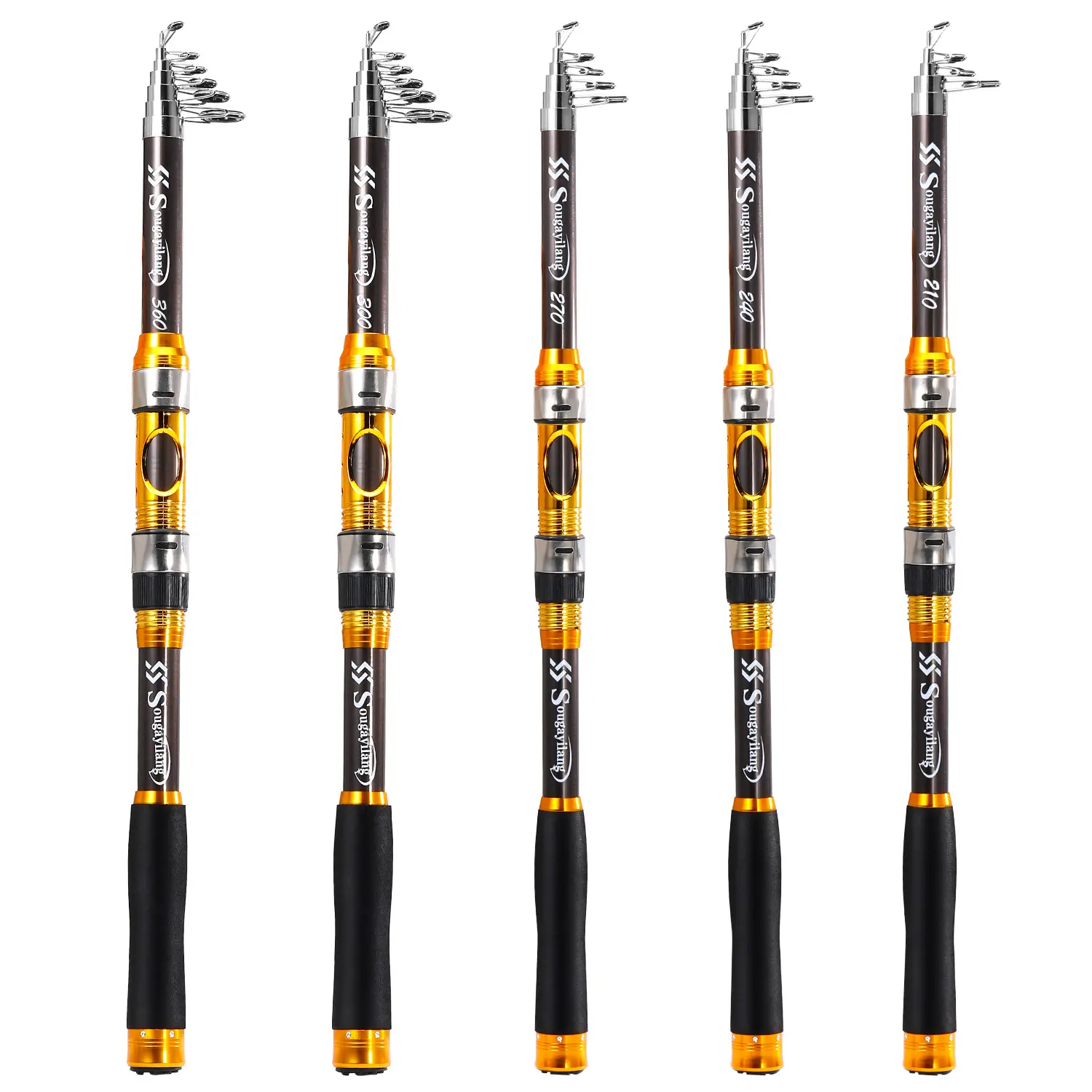 Sougayilang  24 T on Carbon Fiber Telescopic Fishing Rod Sougayilang - Portable Travel Fishing Pole, CNC Machined Reel Seat, EVA Handle for Bass Trout Crappie, Freshwater Saltwater Fishing Gear Fathersdaygift