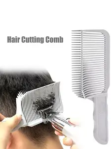 Barber Comb Professional Barber Clipper Blending Flat Top Hair Cutting Comb For Men Heat Resistant Fade Brush Salon Styling Tool Hair Cutting Accessories