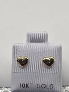 10k Heart-Shaped Earrings in 10k Gold Classic and Timeless Design Perfect for Everyday Wear or Special Occasions Ideal Gift