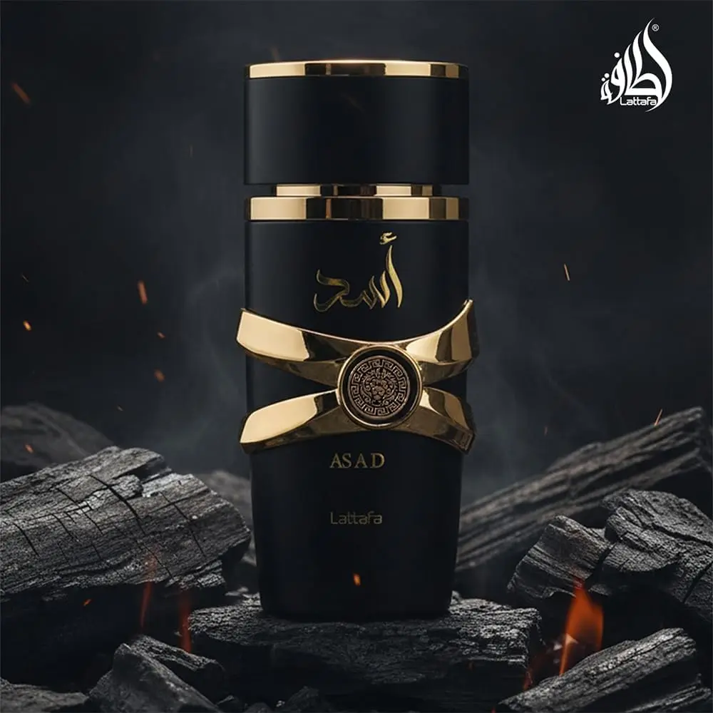 Lattafa Asad Eau de Parfum Spray 3.4 Ounce - Unisex Vanilla Coffee Patchouli Iris Oudh Fragrance for Men & Women
