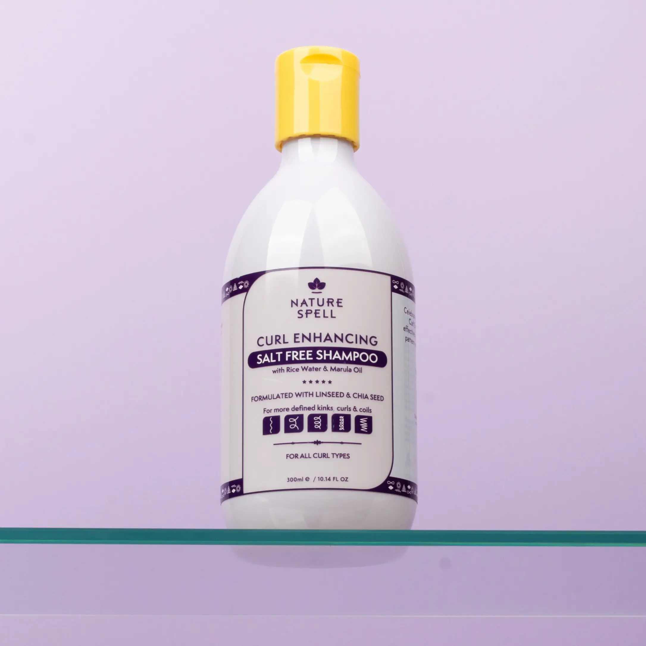 Nature Spell Curl Enhancing Shampoo 10.14 Fl Oz - Suitable for 3A to 4C Hair Types - Salt Free Shampoo