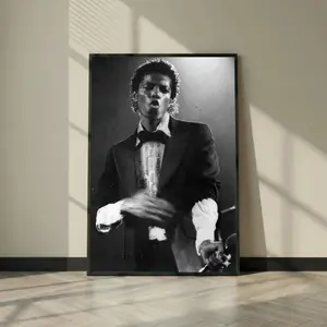 [SALE UP TO 45%] Michael Jackson Vintage Concert Poster Print, Black and White Stage Portrait Wall Art, Pop Music Legend Decor for Home Office, Unframed
