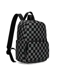 Versatile Backpack, Durable Design for Everyday Use, Perfect for Travel & School, Lightweight Comfortable Carry Bag, Casual Printed Backpack, Plaid Pattern Backpack, Zip Backpack