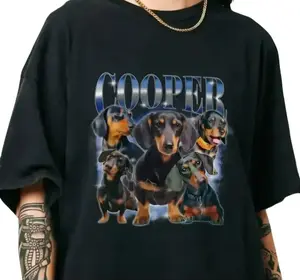 Custom Retro Dog Bootleg Shirt, Dog Bootleg Retro 90's Tee, Custom Pet Photo, Custom Pet Portrait, Dog Owner Gift, Pet Lovers Gift, US14 Menswear Top Streetwear