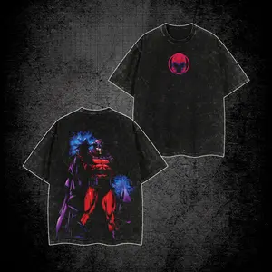 Magneto Washed T-Shirt Vintage Graphic Tee, Mutant Villain Streetwear Shirt, X-Men Master of Magnetism Apparel, Comic Style Unisex Oversized Cotton Tee