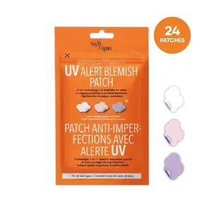 Block Party UV Alert Blemish Patch - 2-in-1 Color Changing Hydrocolloid Pimple Patch, UV Sunscreen Detection & Acne Protector (24 Patches)
