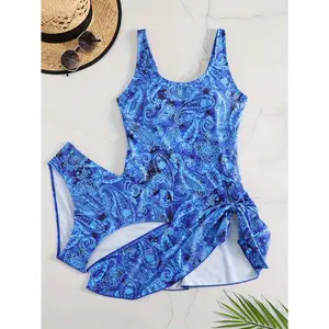 Women's Swimsuit with Tummy Tuck and Skirt