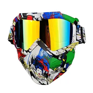 Windproof Full Face Mask for Cycling Skiing, Premium Ski Mask, Anti-Glare UV Protection Goggles, Outdoor Sports Gear, Men's Motorcycle Safety Mask Goggles, Face Coverings