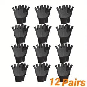 12 Pairs Gym Gloves Set, Soft Weight Lifting Gloves for Women, Non-Slip Workout Gloves Ideal for Yoga, Cycling, Rowing Machines & Home Exercise Equipment.wedding Favors, Halloween Gift